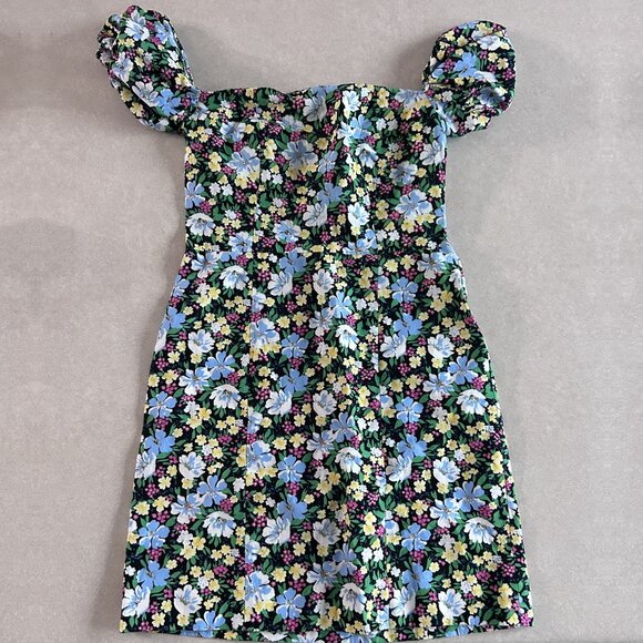 Maje Rapy Floral Off the Shoulder Dress ASO Emily in Paris - Picture 6 of 12